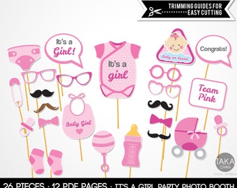 Printable Girl Baby Shower Props