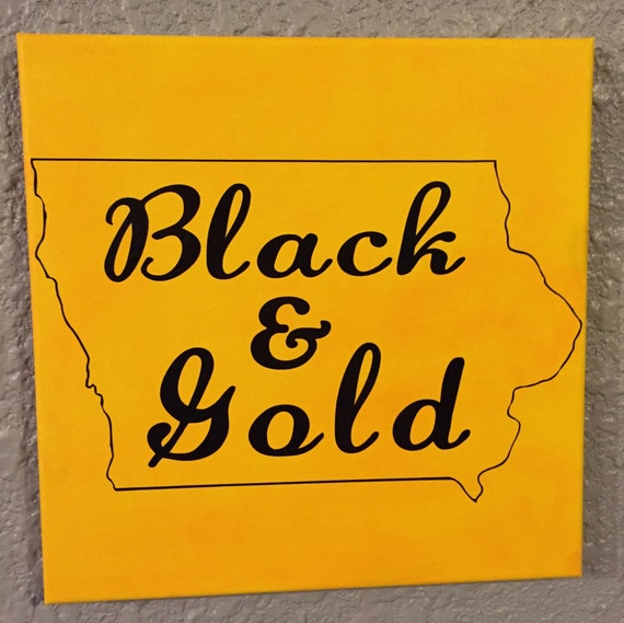Items similar to Iowa Black and Gold on Etsy