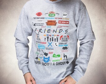 Friends sweatshirt Unisex sweatshirt Birthday gift Funny sweatshirt Friends tv show shirt Friends tv show sweatshirt 90th tv show 014