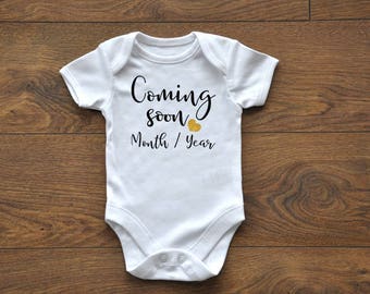 INTRO Sale, Coming Soon, Pregnancy Reveal Ideas, Pregnancy Announcement, Birth Announcement, New Baby, Daddy, Custom Onesie, Customizable