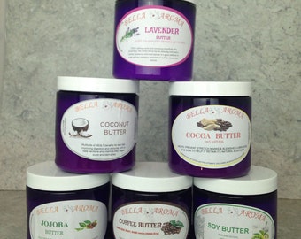 8 oz Container Body Butter 100% Natural Pure Raw Fresh, Good for Hair, Skin Body