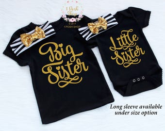 Big Sister Shirt, Matching Sister Outfits, Big Sister Outfit, Big Sister Little Sister Outfits, Little Sister Outfit, Sibling Outfits, FS31