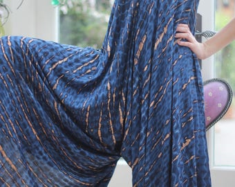 Bali Harem Jumpsuit, Boho Dress Festival, Vintage Jumpsuit, Tie Dye Jumpsuit, Hippie Jumpsuit, Plus Size Dress, Holiday Dress