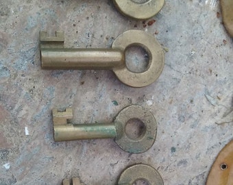 Reduced! Antique Railroad Keys set of 4 Rare!