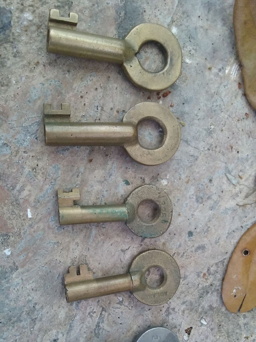 Reduced Antique Railroad Keys set of 4 Rare