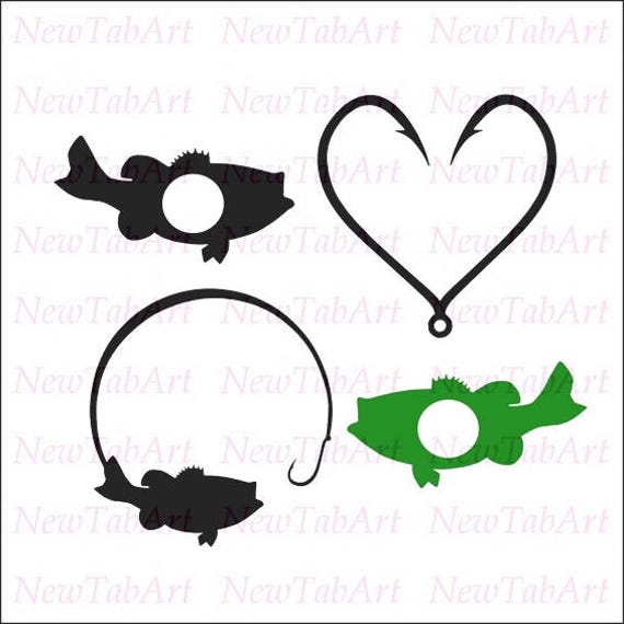 Download Fish monogram svg fish hook svg fishing svg files for Cricut