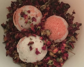 Vanilla Rose bath bombs