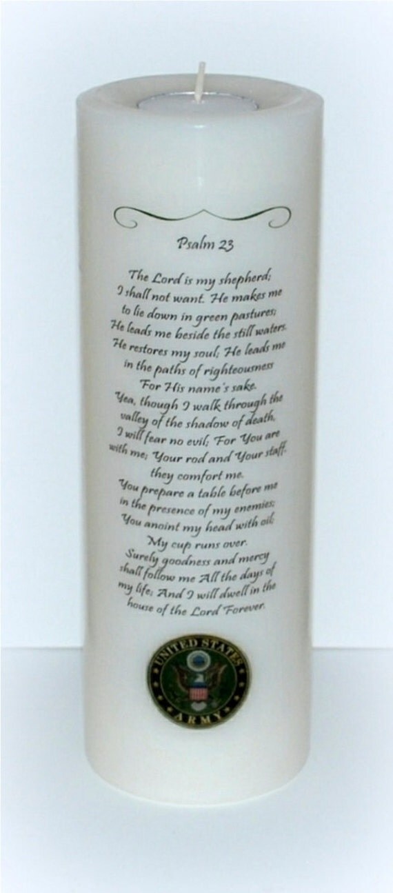 Veteran's Day candle psalm 23 prayer candles military
