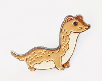WEASEL enamel pin, ferret enamel pin, weasel pin, hat pins, enamel pins, ferret pin, enamel badge, enamel pin badge, badge pin enamel