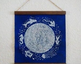 MADE TO ORDER Original Painting // Wall Hanging // Celestial Journey //Elise mahan