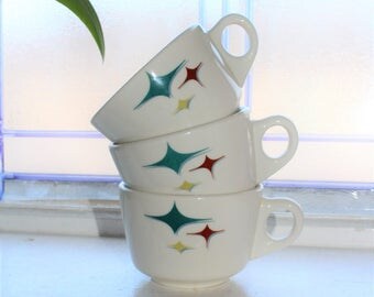 3 Vintage Restaurant Ware Coffee Cups Syracuse China Trends Jubilee