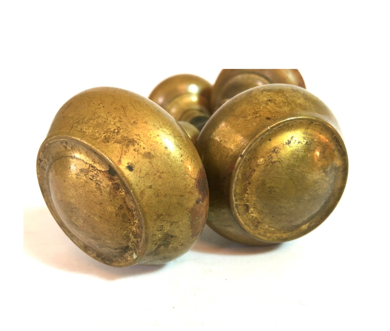 ViNTAGE BRASS DOOR KNOBS 1920s Pair Of Brass Doorknob Sets 4 Knobs   Il Fullxfull.1159480525 1g99 