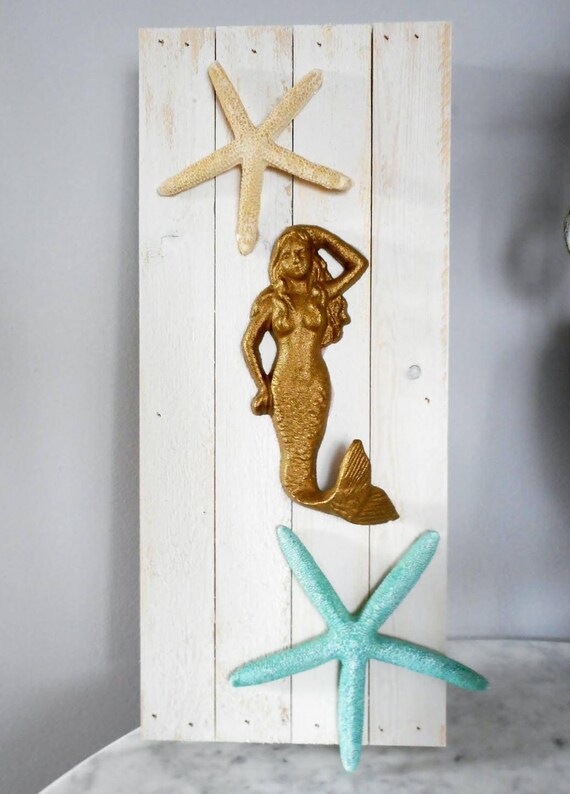 Mermaid Sign Mermaid Wall Decor Nautical Decor by