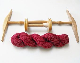 Cabernet Red Hand Spun Wool, Merino Wool Yarn, DK Wool Yarn, Hand Spun Wool Yarn, Light Red Hand Spun, Red Merino Wool Yarn, Red Wool Yarn