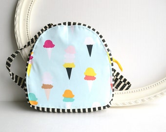 Backpack - Diaper Bag Backpack - Mini Backpack - Toddler Backpack - Canvas Backpack - Girls Backpack - Small Backpack - Ice Cream Bag - Tote