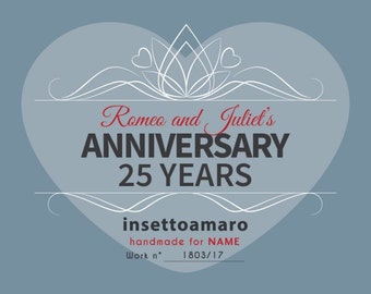 Greeting Card Label - ANNIVERSARY GIFT - Extra for Tote Bag