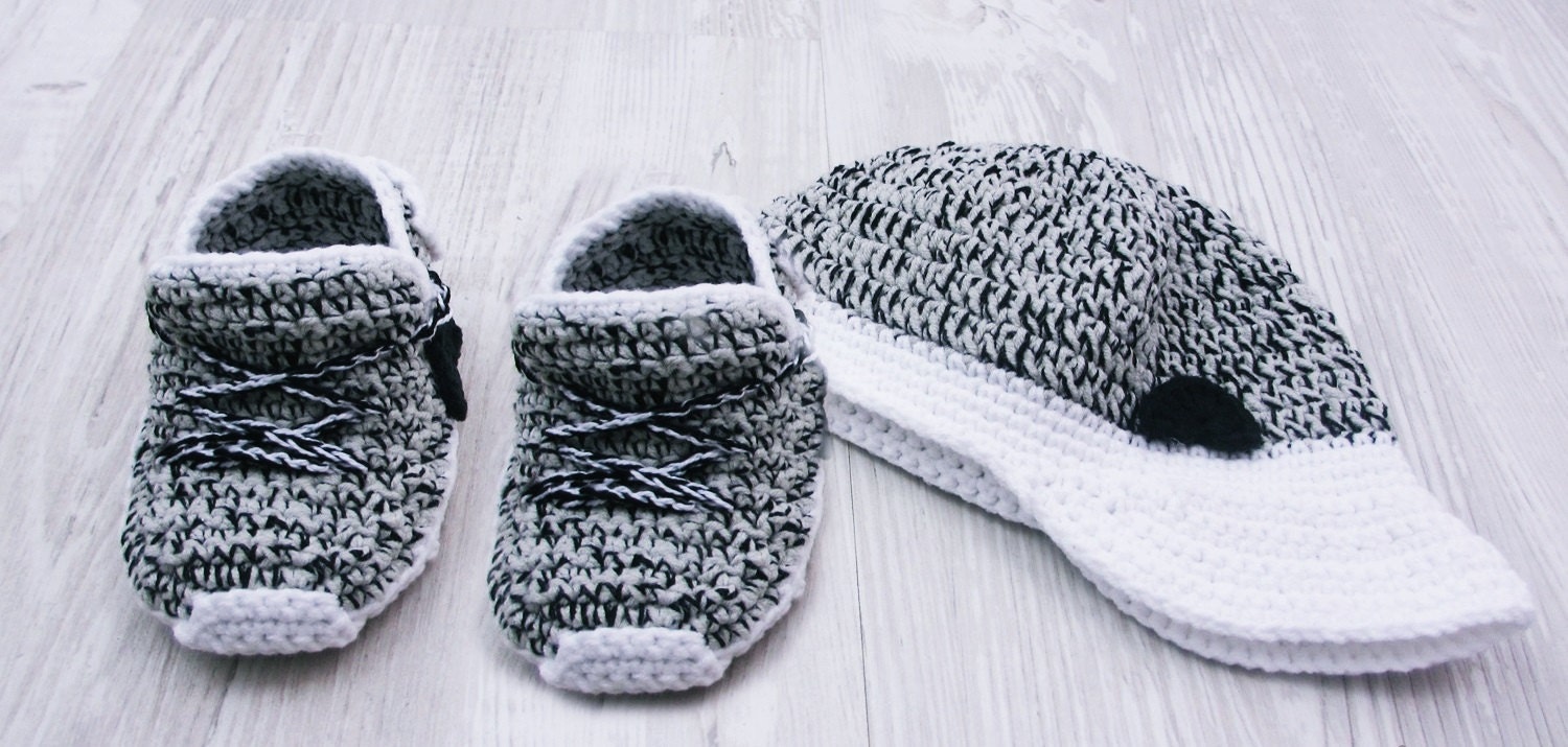 Grey Crochet Baby Shoes Crochet Baby Booties Athletic Shoes