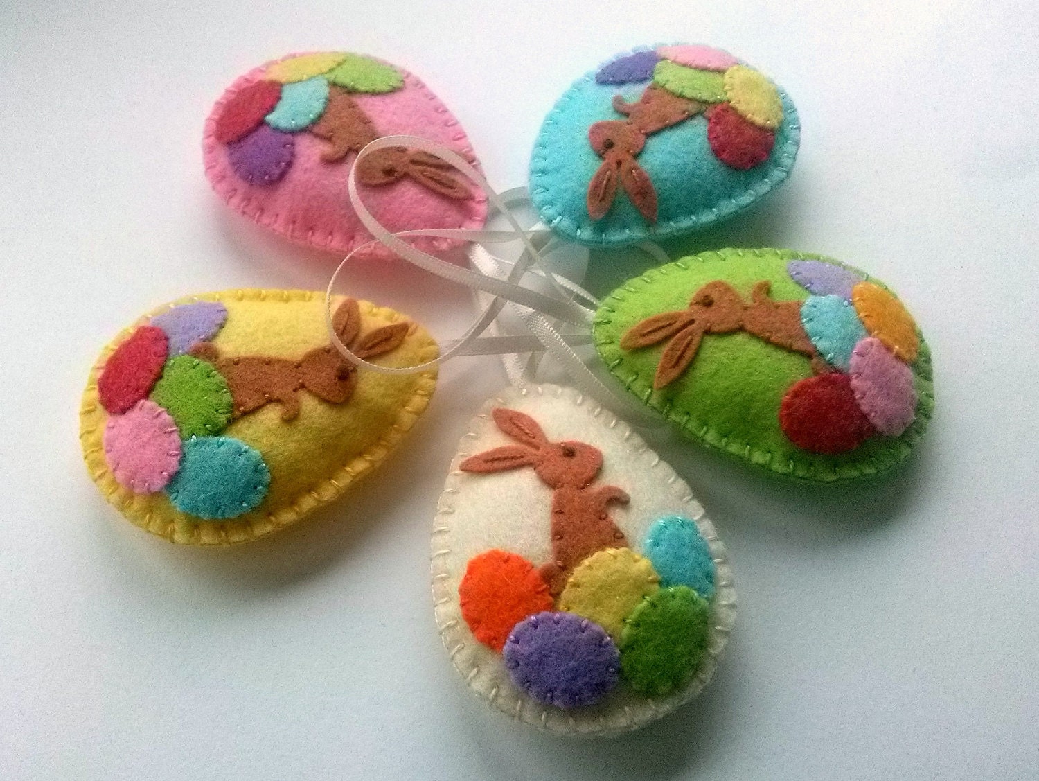 Easter bunny eggs Felt Easter decoration felt egg with