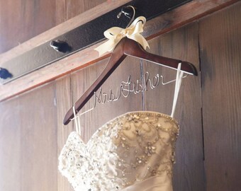 Wedding dress hanger, Wedding hanger, bridal hanger, personalized hanger, custom hanger, personalized hanger, gift for bride, bridesmaid