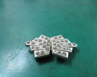 Vintage 30's art deco pave rhinestone sash or belt buckle