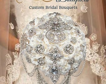 Brooch Bouquet, Cascading Brooch Bouquets, Elegant Brooch Bouquets, Full Price 375.00 and up, Rush Orders Welcome, Reserve with 150 Deposit