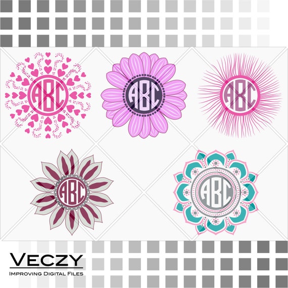 Download SVG Files for cricut Monogram svg Cricut Downloads Flower