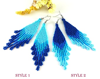Girlfriend gifts For every budget Girl gift ideas Gift|For|Women Dangle and drop earrings Blue earrings Bohemian earrings Gift|For|Her