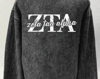 Zeta Tau Alpha Corded Sweatshirt