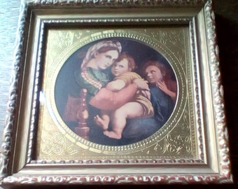 C. & A. Richards, Boston, Mass., Madonna Della Sedia reproduction, Vintage reproduction 1930s