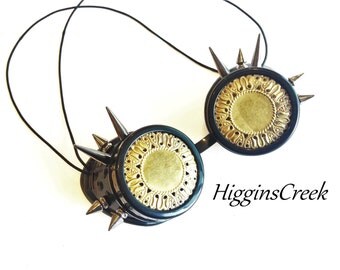 Steampunk Masks, Steampunk goggles, masks steampunk Goggles masquerade Metallic Burning man Halloween