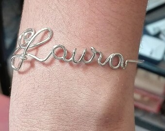 BRACCIALE col NOME? Bracciale Regolabile Bracciale c/Nome a NATALE Bracciale Personalizzato a Richiesta Bracciale c/Tutti Nomi Gift for Her