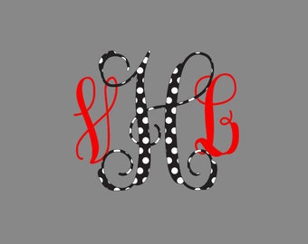 Monogram Yeti Tumbler Decal, Monogram Yeti Tumbler Decal, Personalized Vinyl Monogram