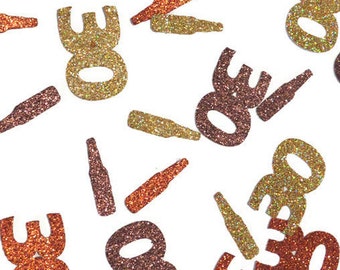 Cheers and Beers to 30 Years Confetti, Beer Bottles, 30th birthday, Thirty, 30s, Thirtieth, 75CT, Cheers & Beers