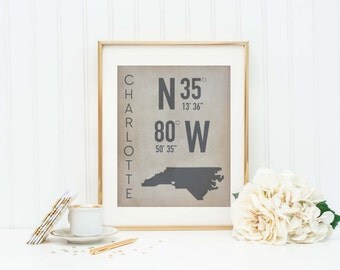 Custom Coordinates Sign - Personalized City Coordinates - Hometown Art Print - City Pride - City Love - Home Sign - Coordinates Art Print