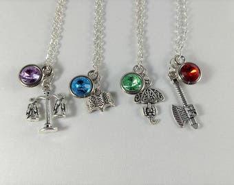 The Adventure Zone Inspired Mini Jewel & Charm Necklaces - Taako, Magnus, Merle, The DM