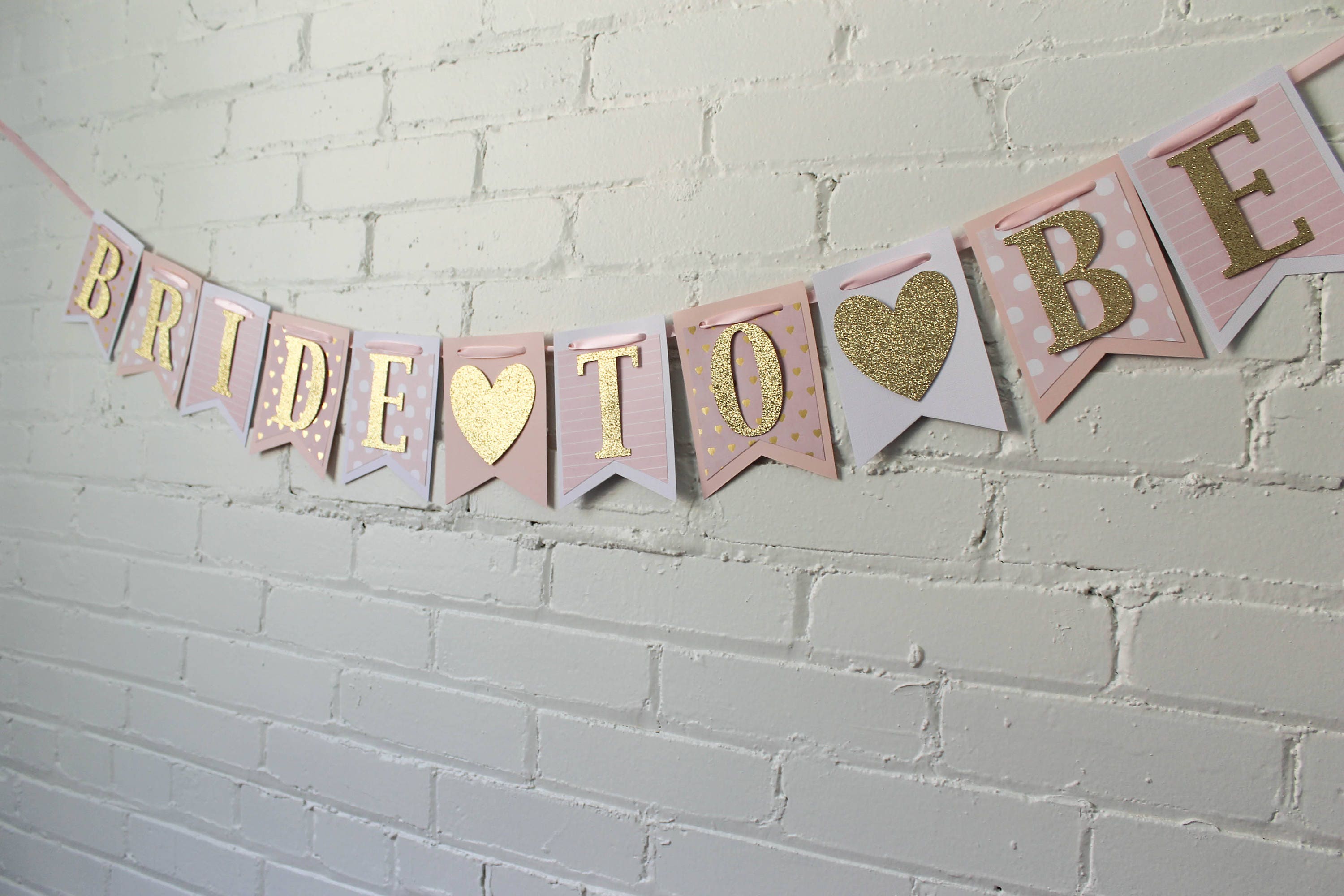 BridetoBe Banner Bridal Shower Banner Pink Bridal Shower