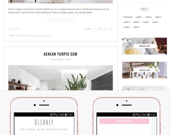 Blogger Template Responsive, Blogger Theme, Premade Blogger Templates, Blogger Template Minimal, Blogger Blog, Blogspot - Delaney