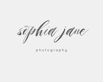 Brand design for Photographer Boutique Small Business - Premade Logo Design - Watercolor Calligraphy Handwritten Logo - Logo Design-"Sophia"