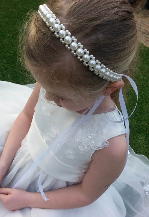 Flower Girl Bridesmaid First Communion Hair Accessory Ivory