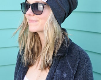 The Dark Grey Beanie, Slouchy Beanie, Baby Beanie, Toddler Beanie, Handmade Hat, Toddler Hat, Cute Hat, Mom and Dad Matching Hat