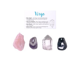 Virgo Crystal Set 2 / Zodiac Crystal Set / Healing Crystal Set / Virgo Gifts / Virgo Crystals / Crystals For Virgo / Virgo Stones