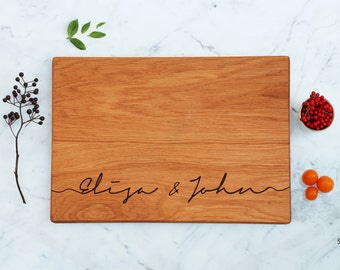 Custom Cutting Board Wedding Gift For Couple Script Names Gift Bridesmaid Gifts For Women Engagement Gift Best Selling Item Anniversary Gift