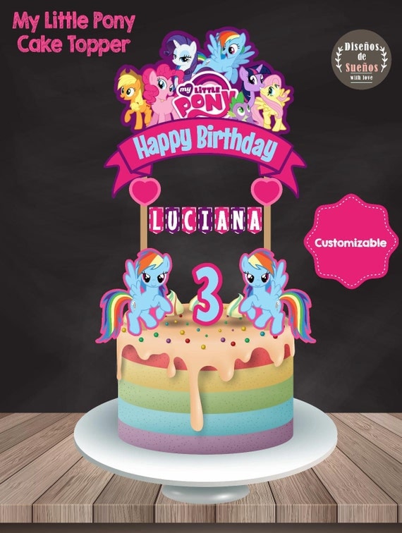 My Little Pony Cake Topper My Little Pony Birthday My Little