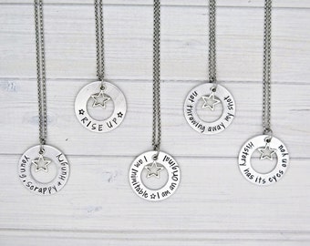 Hamilton Necklace • Hamilton Fan Gift • Rise Up • Not Throwing Away My Shot • I am Inimitable I am an Original • Young Scrappy & Hungry