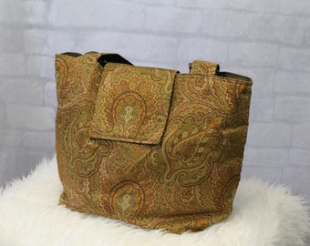 SALE Tote Bag - Large Purse - Bag with Pockets - Fabric Bag - Teacher Bag - Knitting Bag - Yarn Bag - Diaper Bag - Work Bag - Gym Bag