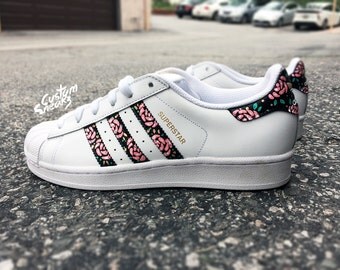 adidas superstar floral sneakers