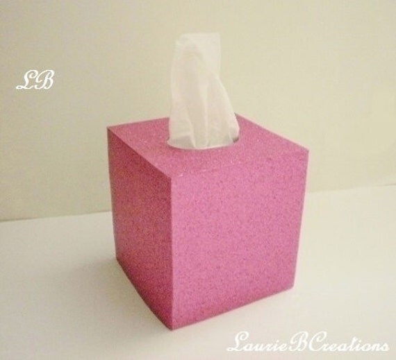 Raspberry Pink Glitter Tissue Box Cover Sparkling raspberry pink glitter tissue box cover sparkling