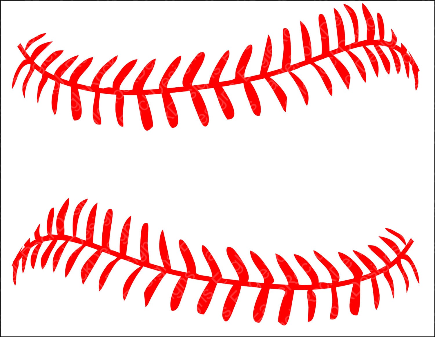 Baseball Softball LacesSVG DXF EPS Png Cut File for Cameo
