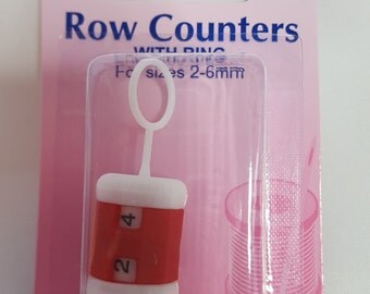 Small row counter with ring, ring row counter, size 2-6mm