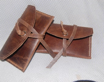Handmade 100% Bull Hide Leather pouch/purse